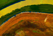 Dirt road south of Suisun City, CA   2011 - Color and detail simplified.                   (Press 'Esc' to return to the gallery.)